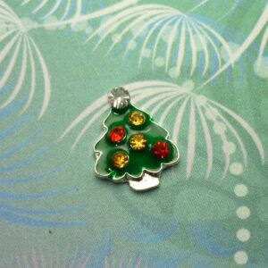 Pretty Jeweled Christmas Tree - Charm for Memory Lockets