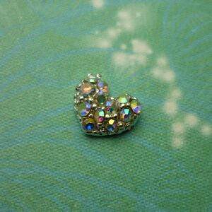 Pretty Rainbow Sparkly Heart - Charm for Memory Lockets