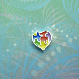 Puzzel Heart - Charm for Memory Lockets
