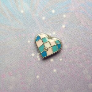 Quilted Heart - Charm for Memory Lockets