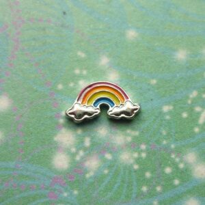 Rainbow with Cloud - Charm for Memory Lockets