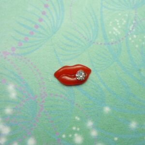 Ruby Lips with Sparkle - Charm for Memory Lockets