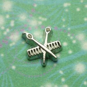 Scissors & Comb - Hairdressor - Charm for Memory Lockets