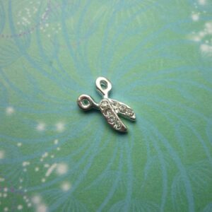Scissors with Crystals - Charm for Memory Lockets