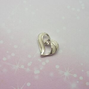 Sculptured Heart - Ivory - Charm for Memory Lockets