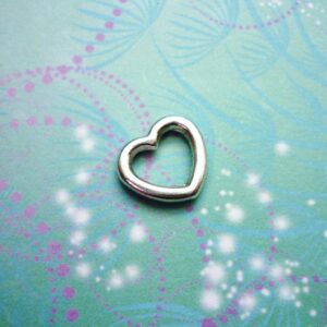 Silver Heart - Frame - Charm for Memory Lockets