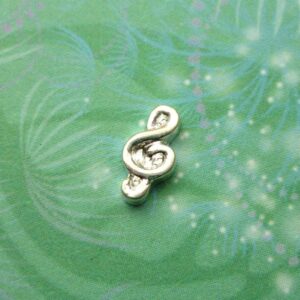 Silver Music Note Charm For Lockets - Charm for Memory Lockets