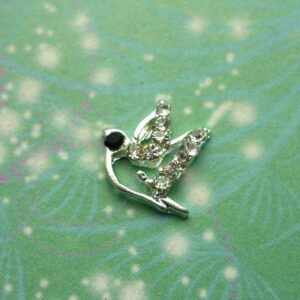 Silver Sparkle Dove - Charm for Memory Lockets