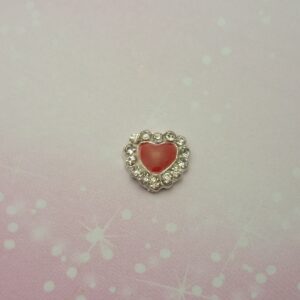 Sparkle Heart - Red - Charm for Memory Lockets