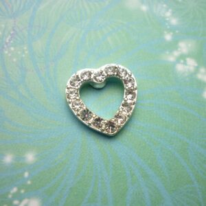 Sparkle Jeweled Heart - Charm for Memory Lockets