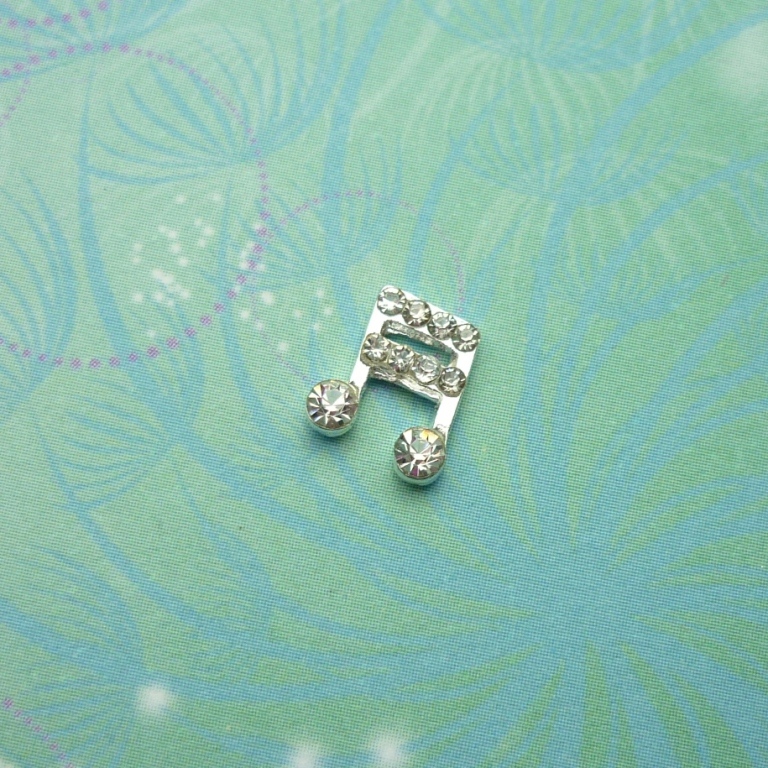 Sparkle Music Note - Charm for Memory Lockets