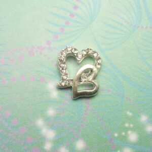 Sparkling Double Heart - Charm for Memory Lockets