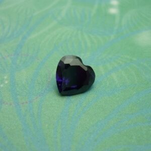 Sparkling Faceted Crystal Jewel Heart - Amethyst - Charm for Memory Lockets