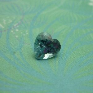 Sparkling Faceted Crystal Jewel Heart - Aquamarine - Charm for Memory Lockets