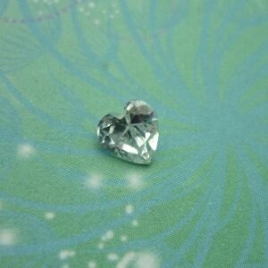 Sparkling Faceted Crystal Jewel Heart - Crystal - Charm for Memory Lockets