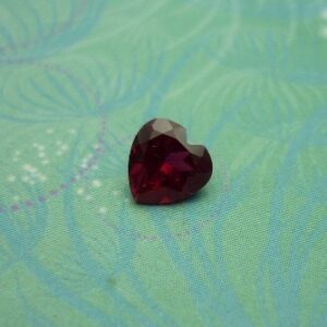 Sparkling Faceted Crystal Jewel Heart - Garnet - Charm for Memory Lockets