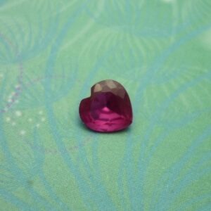 Sparkling Faceted Crystal Jewel Heart - Ruby - Charm for Memory Lockets
