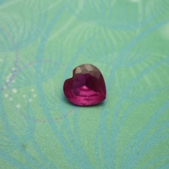 Sparkling Faceted Crystal Jewel Heart - Ruby - Charm for Memory Lockets