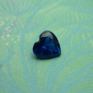 Sparkling Faceted Crystal Jewel Heart - Sapphire - Charm for Memory Lockets