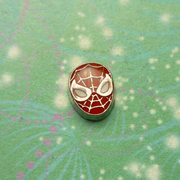 Spiderman Mask Red Enamel - Charm for Memory Lockets
