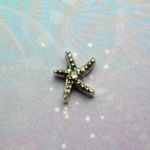 Star Fish Antique Silver - Charm for Memory Lockets