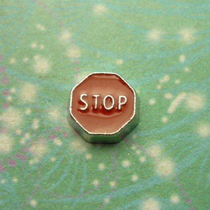 Stop Sign - Charm for Memory Lockets