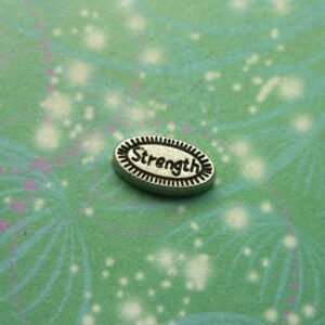 Strength Charm Oval - Charm for Memory Lockets