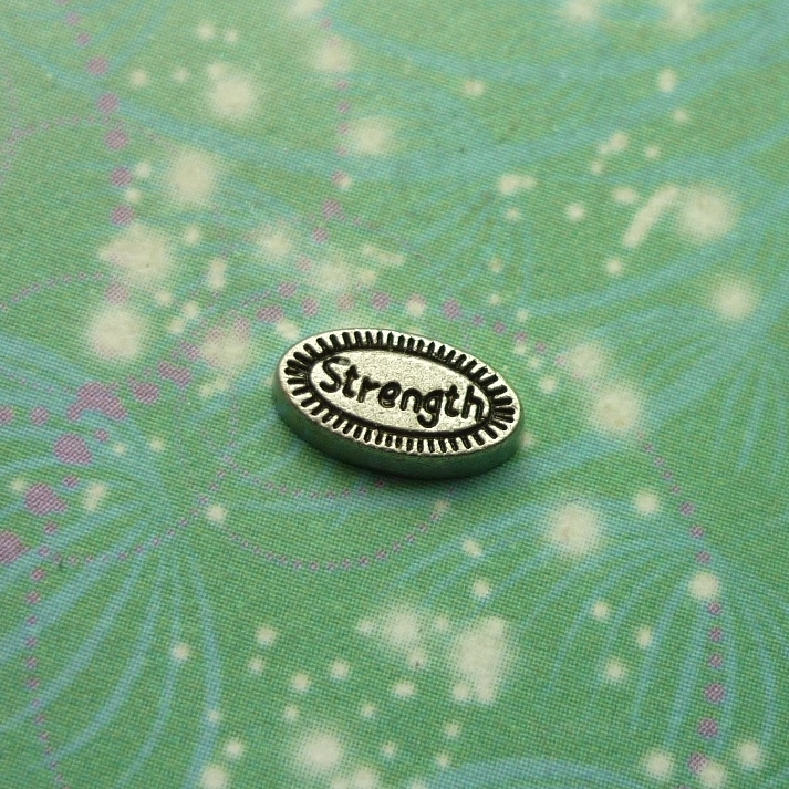 Strength Charm Oval - Charm for Memory Lockets