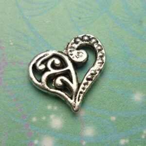 Swirl Heart - Charm for Memory Lockets