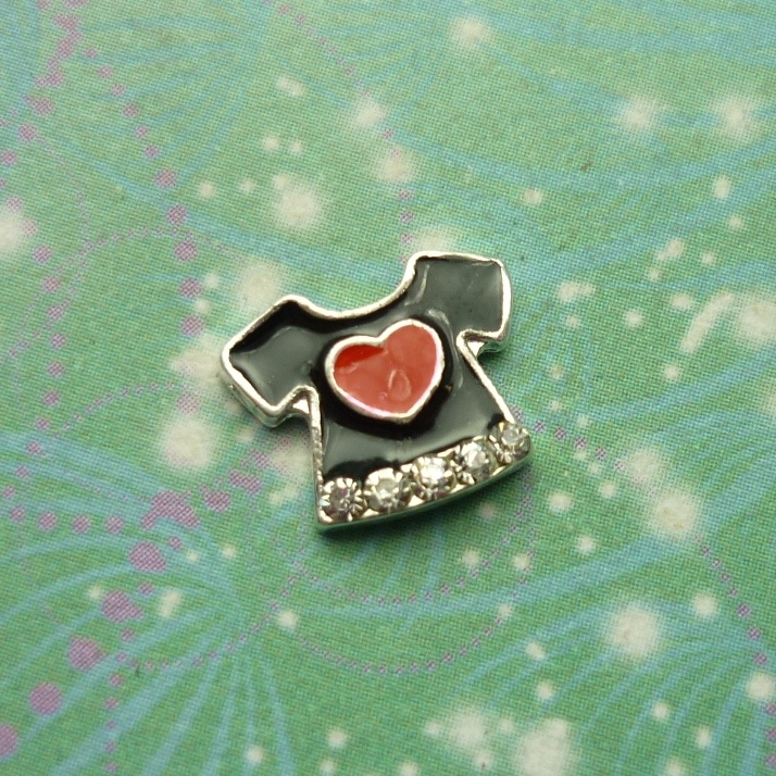 T-Shirt with Heart - Charm for Memory Lockets