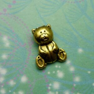 Teddy - Gold - Charm for Memory Lockets
