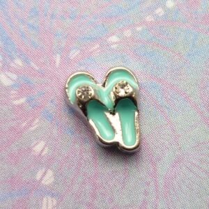 Thongs - Blue with Jewels - Charm for Memory Lockets