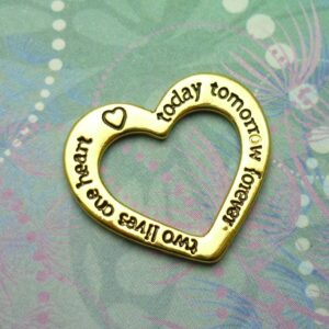 Today Tomorrow Heart Jumbo - Charm for Memory Lockets