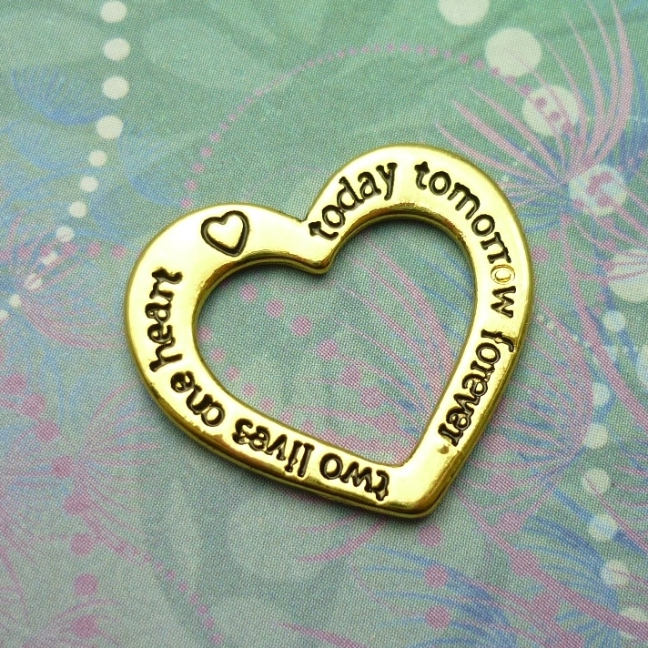 Today Tomorrow Heart Jumbo - Charm for Memory Lockets