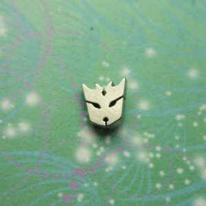 Transformers Stainless Steel Charm - Decepticon Silver - Charm for Memory Lockets