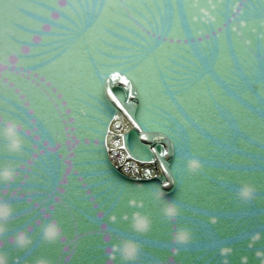 Treble Clef Sparkling - Charm for Memory Lockets
