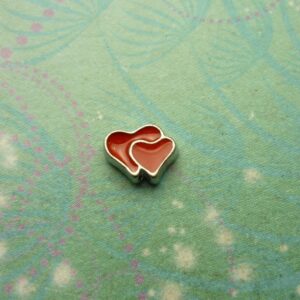 Twin Hearts - Charm for Memory Lockets
