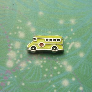 Yellow School Bus - Charm for Glass Lockets - Charm for Memory Lockets