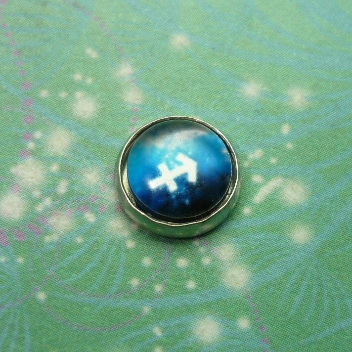 Zodiac Glass Dome - Sagittarius - Charm for Memory Lockets