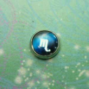 Zodiac Glass Dome - Scorpio - Charm for Memory Lockets