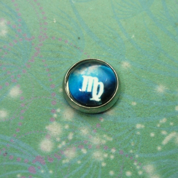 Zodiac Glass Dome - Virgo - Charm for Memory Lockets