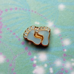 baby feet blue - Charm for Memory Lockets