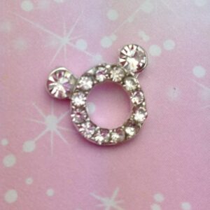 Teddy Bear Charm with Sparkles - Charm for Memory Lockets