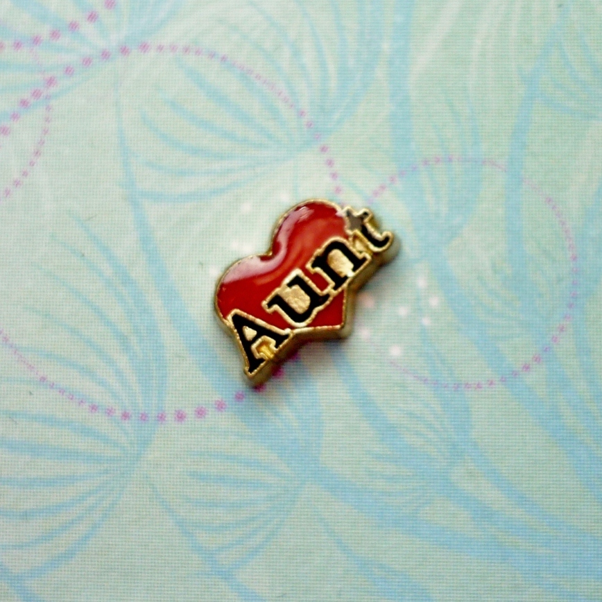 love my aunt Charm For Lockets - Charm for Memory Lockets
