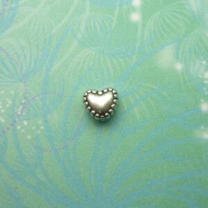 small fancy silver heart - Charm for Memory Lockets