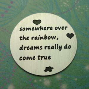 somewhere over the rainbow, dreams really do come true - Charm for Memory Lockets