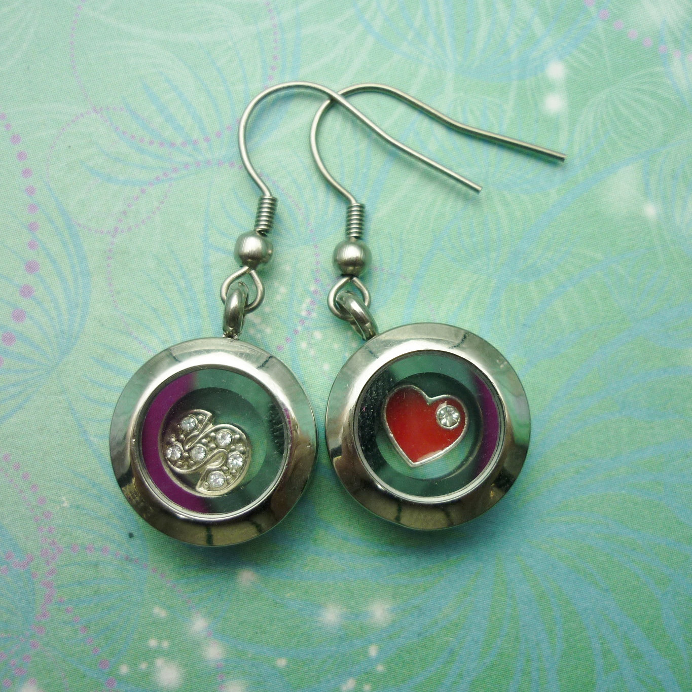 Stainless Steel Floating Charm Locket Earrings – Silver- gift for her - Image 7