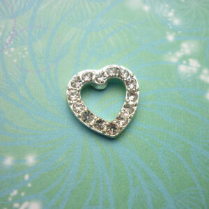 Sparkle Jeweled Heart - Charm for Memory Lockets