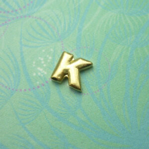 Gold Letter - K - Charm for Memory Lockets