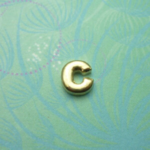 Gold Letter - C - Charm for Memory Lockets